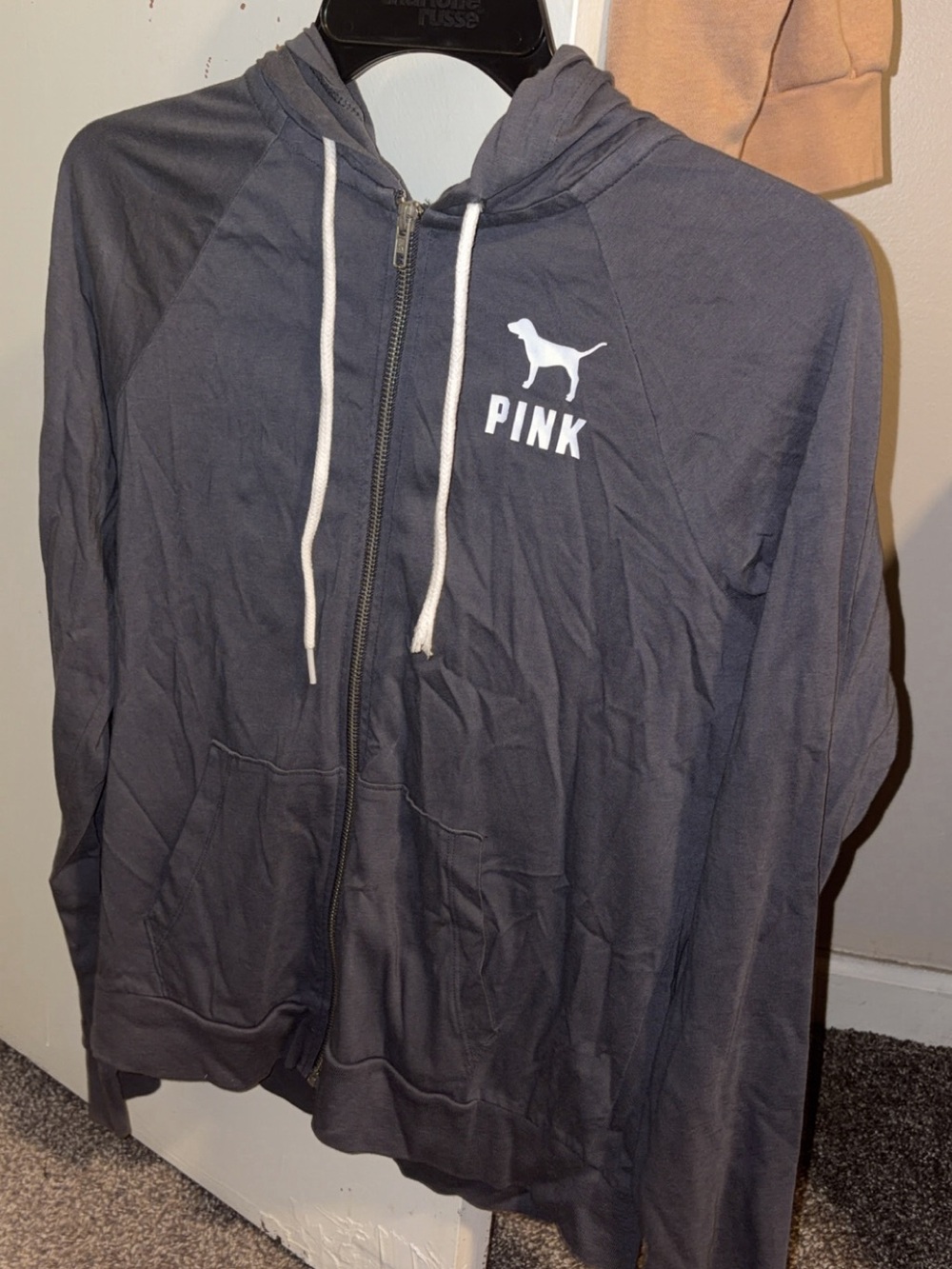 PINK Victoria's Secret Charcoal Gray women’s Zip-Up Hoodie